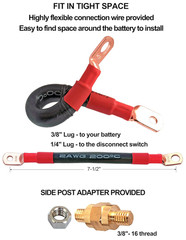 12V Remote Battery Disconnect Switch 200A 1000A Kill Cut Off GM Side Post