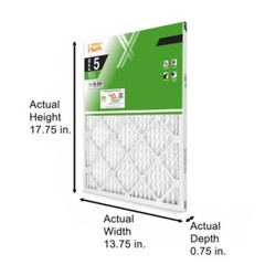 NEW – 14″ x 18″ x 1″ Standard Pleated Furnace Air Filter FPR 5, MERV 8 (3-Pack)