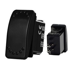 2 Pin SPST Marine Rocker Switch On Off 12V/24V Waterproof P Style: 2Pin-on off