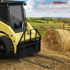 46″ Quick Attach Mount Pallet Fork Frame 4000lbs Capacity Skid Steer Attachment