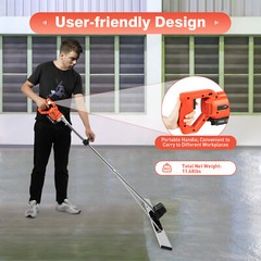 21V Cordless Concrete Vibrator Surface Power Trowel Electric Wet Cement Screed