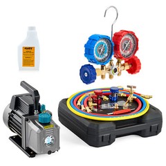 Air Conditioner Vacuum Pump 3.5 cfm HVAC Coolant Repair Recharging & Evacuation