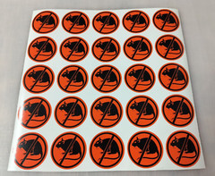 25 pack – NO Rats Orange & Black Vinyl Hard Hat Helmet Stickers Decals Funny Rat