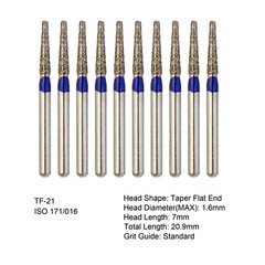 Dental Burs Diamond FG High Speed Round End Taper Ball Football Cylinder Coarse