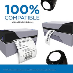 Fit for Zebra & Rollo Printers 4″x 6″ Thermal Shipping Labels 500/Roll 6 Rolls
