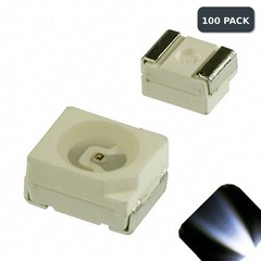 100 x LED PLCC2 1210 3528 Cool Clear White SMD LEDs Super Ultra Bright PLCC-2