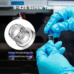 50000PCS 2ml Auto-Sampler Vials 9-425 Clear Glass Bottles Screw Top Writing Area