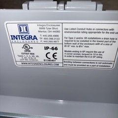 Integra IP66 Polycarbonate Hinged Enclosure 12x10x4
