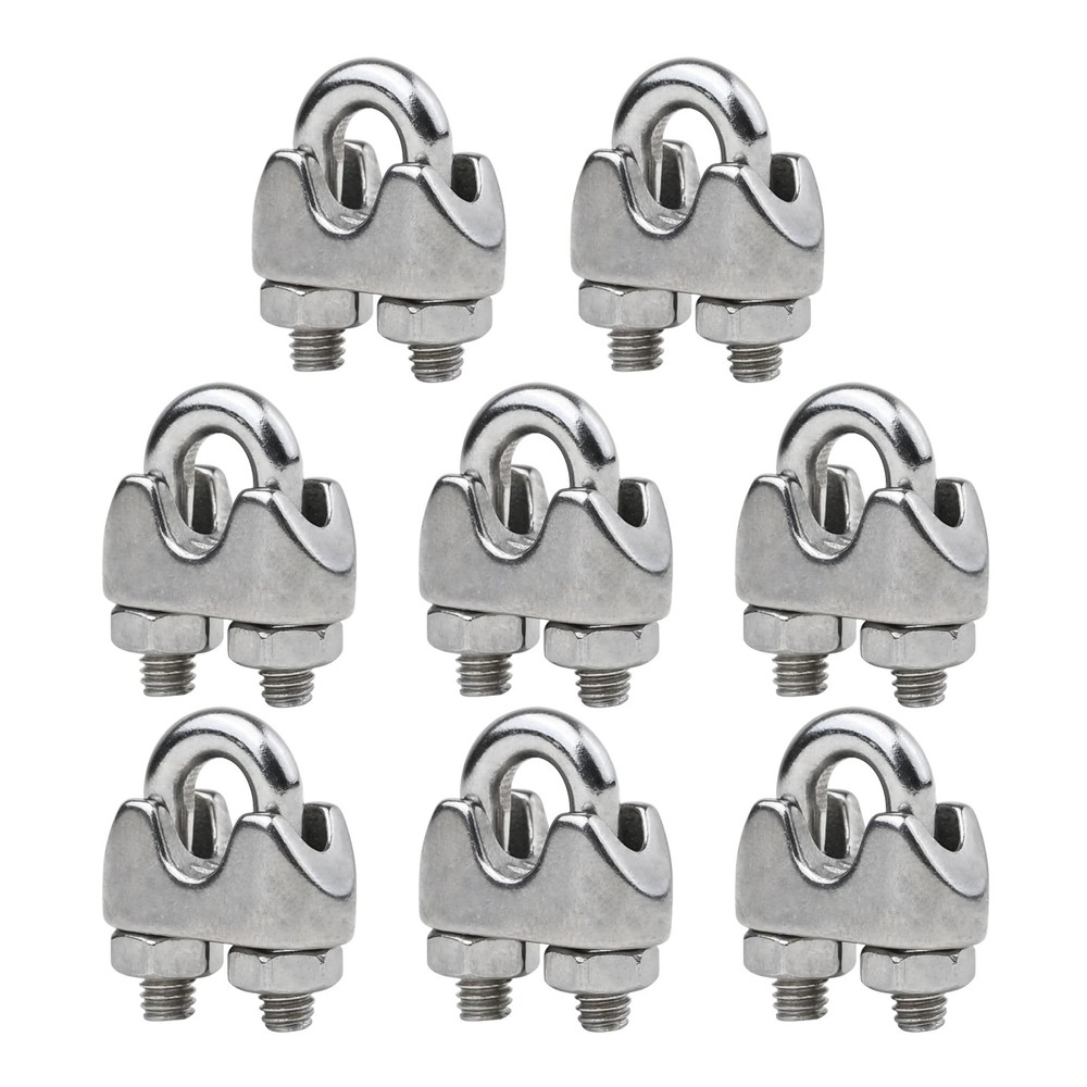 Vigtayue 8 Pcs 1/8 Inches M3 Stainless Steel Wire Rope inch-8pcs, Sliver