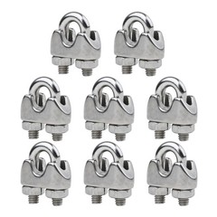 Vigtayue 8 Pcs 1/8 Inches M3 Stainless Steel Wire Rope inch-8pcs, Sliver