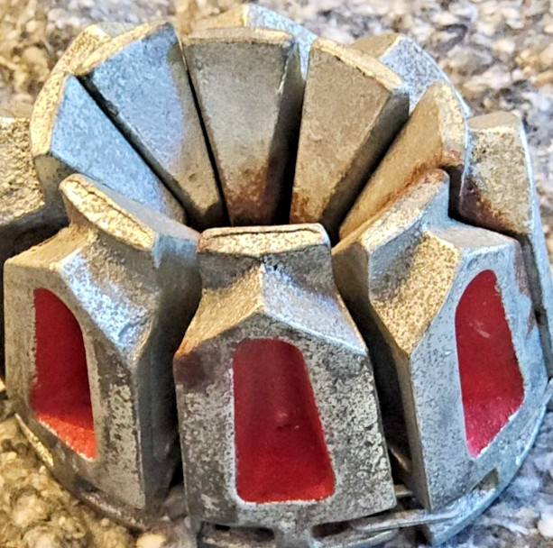 PARKER HOSE 80C-A04 SILVER HOSE CRIMPING DIE WITH RED INSETS FOR 1/4 HOSE