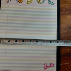Vintage Barbie Faux Leather Padfolio Folder W Barbie Notepad 10×12 Black