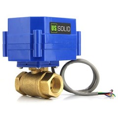 U.S. Solid 3/4″ NPT Motorized Ball Valve 9V 12V 24V DC 5-Wire Brass