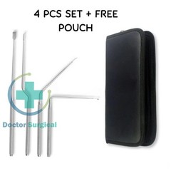 Nerve Root Retractor 4 PCs Set with Pouch Neurosurgery surgical Instruments