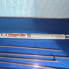 Harris Stay-Silv 15% Flat Brazing Rods .050” X 1/8”. 15 Full Sticks, 8 Partial.