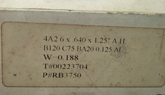Missoula Saw 6 X 0.640 X 1.25 Grinding Wheel B120 C75 BA20 0.125 AI