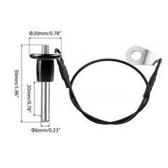 304 Stainless Steel Quick Release Pin 0.24 Inch(6mm) Diameter Ball Locking Pi…