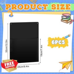 Fuutreo 6 Wall Pockets Black