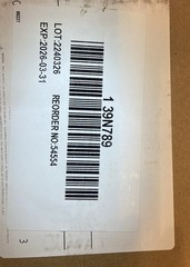 Grainger 100 Person First Aid Station 54554 Metal, Wall Mounting, EXP 2026-03-31