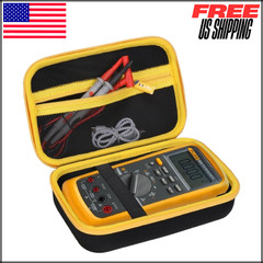 Hard Case for Fluke 87-V 87V Max 77-IV 83V 88V Digital Multimeter Black/Yellow