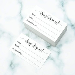100 Song Request Cards Play Song at Wedding Reception Prom Dance Party Band D…