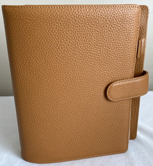 Filofax Norfolk A5 Leather Organizer Almond Brown Day Planner 6 Ring 9.4″ x 8.5″