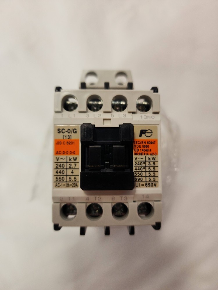 Fuji Electric SC-0/G SC13AG Magnetic Contactor (13A, 24VDC) Coil w/ SZ-Z1