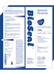 BULK SALE-BioSeal Silicone Caulk Sealant Ge neral Purpose 10.1oz – Clear 50 Tube