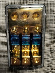 3-Way Copper Distribution Block with 60 Amp Mini ANL Fuse Holder 0GA to 4GA