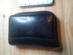 Vtg Slim Leather Pocket Size Franklin Covey Planner Binder Organizer Wallet USA