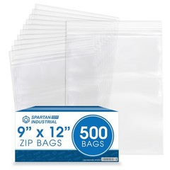 9” X 12” Clear Zip Plastic Bags