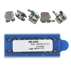 10 Kits MIM MINI Orthodontic Brackets Dental Metal MBT Roth 022 345 Hooks 5-5 OC