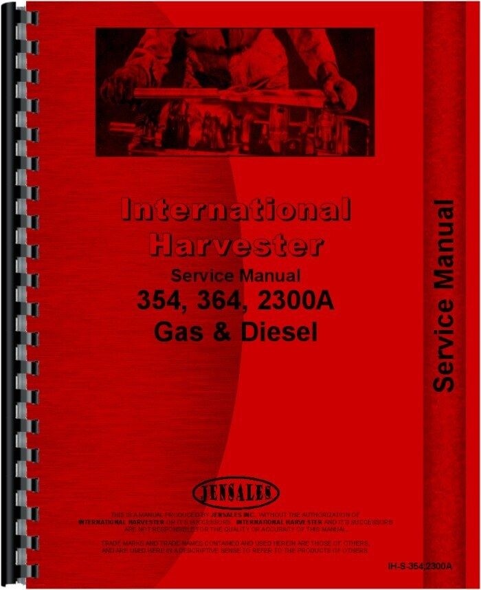 International 354 364 2300A Tractor Service Repair Manual