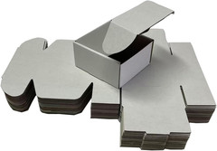 4X4X2 Shipping Boxes Set of 100, White Small Corrugated Cardboard Box, Mailer Bo