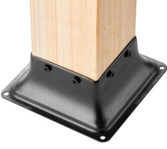 2-Pieces 4×4 Post Base Brackets Heavy Duty for Standard Wood Post Anchor