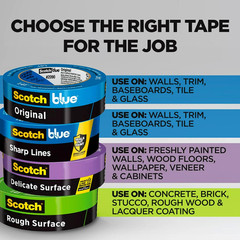 Scotchblue Painter’S Tape, Multi-Use, 1.88-Inch by 60-Yard, 3-Roll