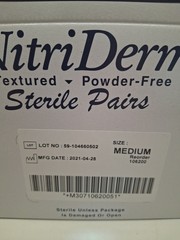 Nitriderm Gloves Nitriderm Textured Powder free Gloves Sterile 50 Pairs – Med