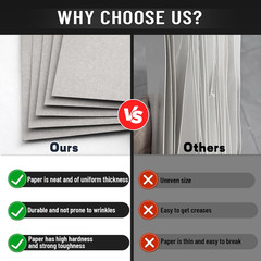 JNENERY 10 Chipboard Sheets 8.5 X 11″, 22Pt Book Board for Bookbinding
