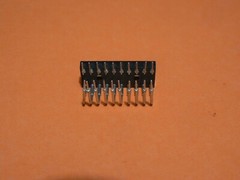5 PCS AMP/TE 1977291-1 20 PIN DIP 2.54mm RIGHT ANGLE GOLD THROUGH HOLE IC SOCKET