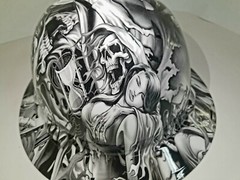 FULL BRIM Hard Hat custom hydro dipped in LUST AFTER DEATH , GRIM REAPER SICK