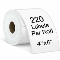 100 Rolls 4×6″ Direct Thermal Shipping Labels Address Dymo 4XL 220/roll 1744907
