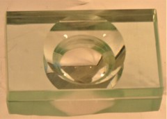 Deep Well Concave 10mm Thick Cavity Depression Dissection Glass Slide Spot Plate