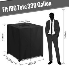 IBC Tote Cover with Zipper – Heavy-Duty 420D Oxford Fabric Waterproof 275/330 Ga