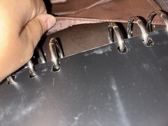 Vintage Franklin Covey Nappa Leather Planner Binder; Brown