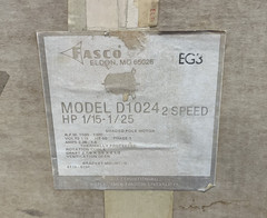 Fasco D1024 Shaded Pole Motor 1/15 1/25 HP 1500 1300 RPM 115 Volts