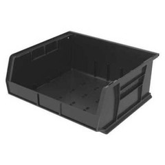 Akro-Mils 30250Black Hang & Stack Storage Bin, Black, Plastic, 14 3/4 In L X 16