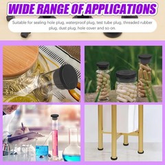 51 Pcs 6 Sizes 8.3/10/15/19/21/26mm Silicone Rubber Hole Plug Kit, T-Shaped