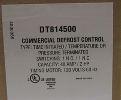 DT814500 Refrigeration Defrost Timer for Paragon 120 V.