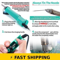 YIHUA 929D-V Electric Desoldering Iron with Nozzles