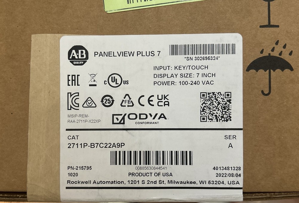 Allen-Bradley PanelView Plus 7 Graphic Terminal 2711P-B7C22A9P